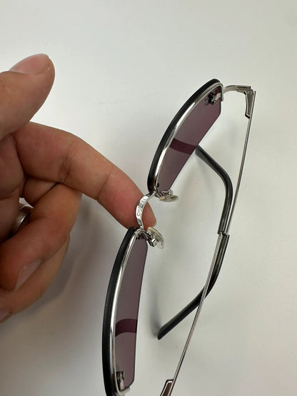 Chanel Purple Sunglasses Frame Rimless Strass