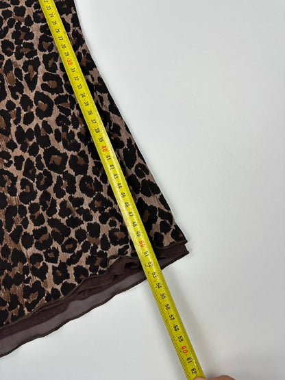 Dolce & Gabbana 00s Double Layer Fitted Leopard Print Tee