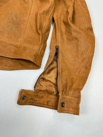 Armani Jeans 00’s Camel Leather Jacket