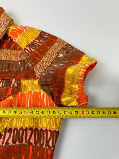 JPG 00’s Shirt Denim Pants Set Monogram Orange Red