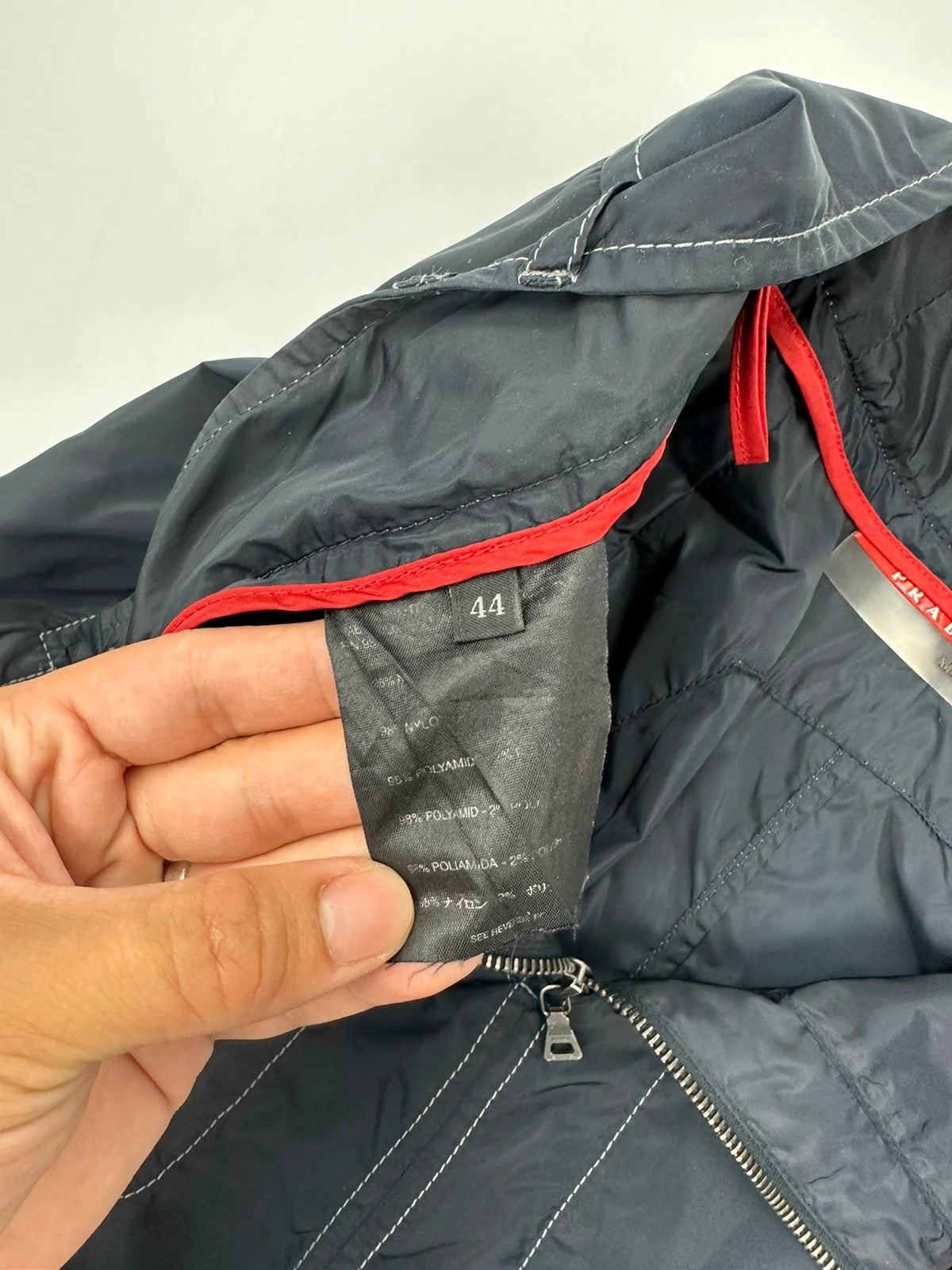 Prada Sport SS2003 Navy Blue Tech Nylon Skirt Contrast Stitches