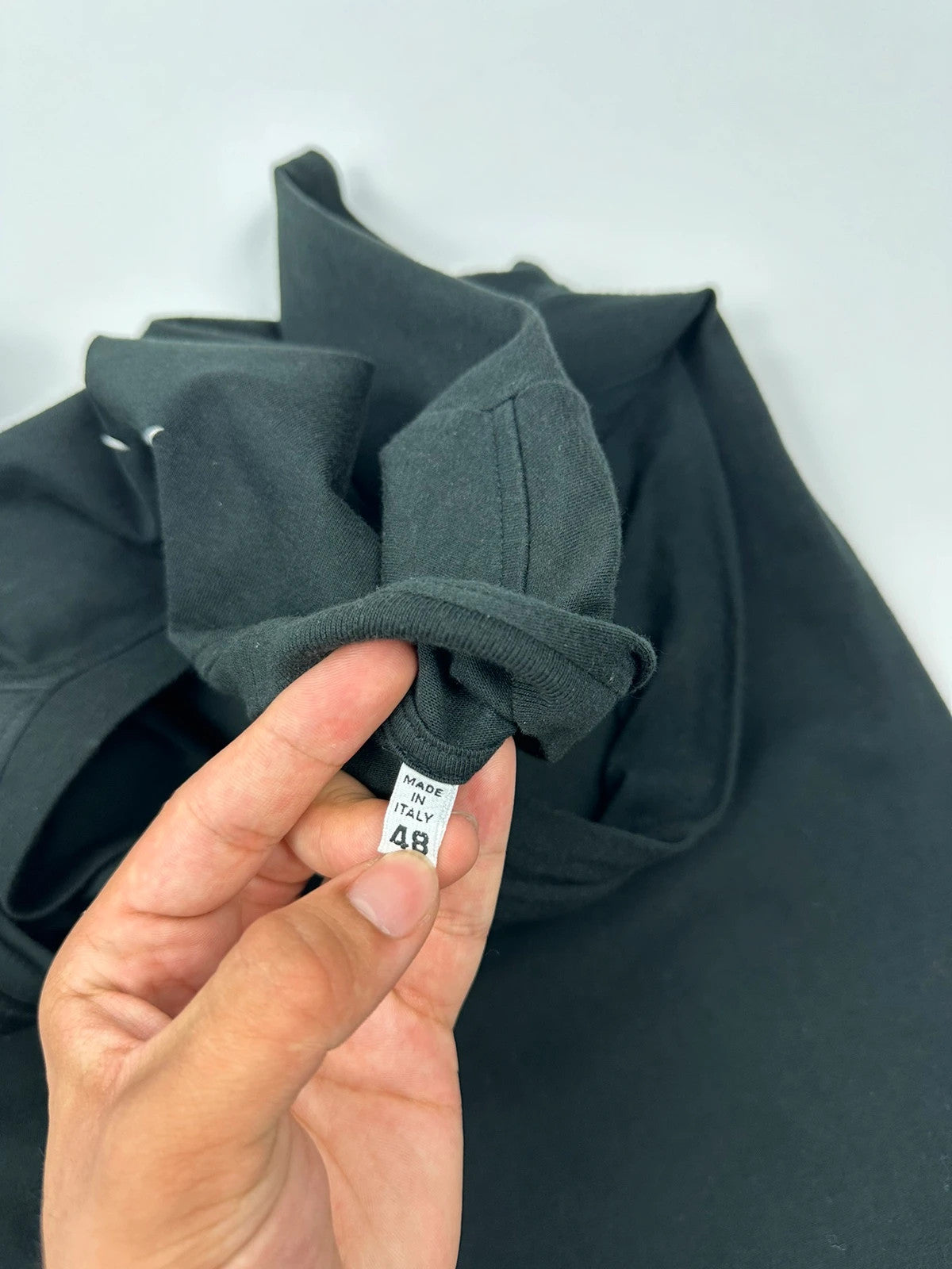 Maison Martin Margiela SS09 Line 10 Black Scarf Pocket Tee Shirt