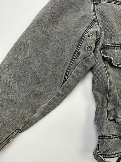 Armani Jeans 90’s Heavy Grey Faded Denim Jacket Coat