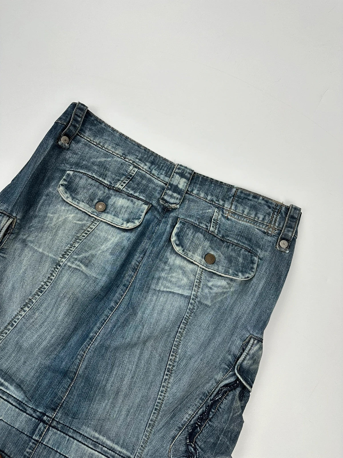 Marithé + Francois Girbaud 00’s Bondages Straps Long Denim Skirt