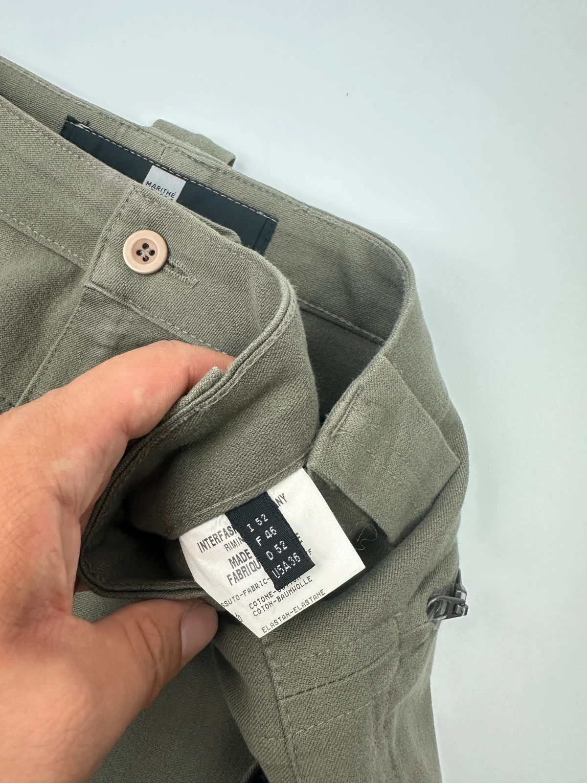 Marithé + François Girbaud 00’s Khaki Tech Zip Pants