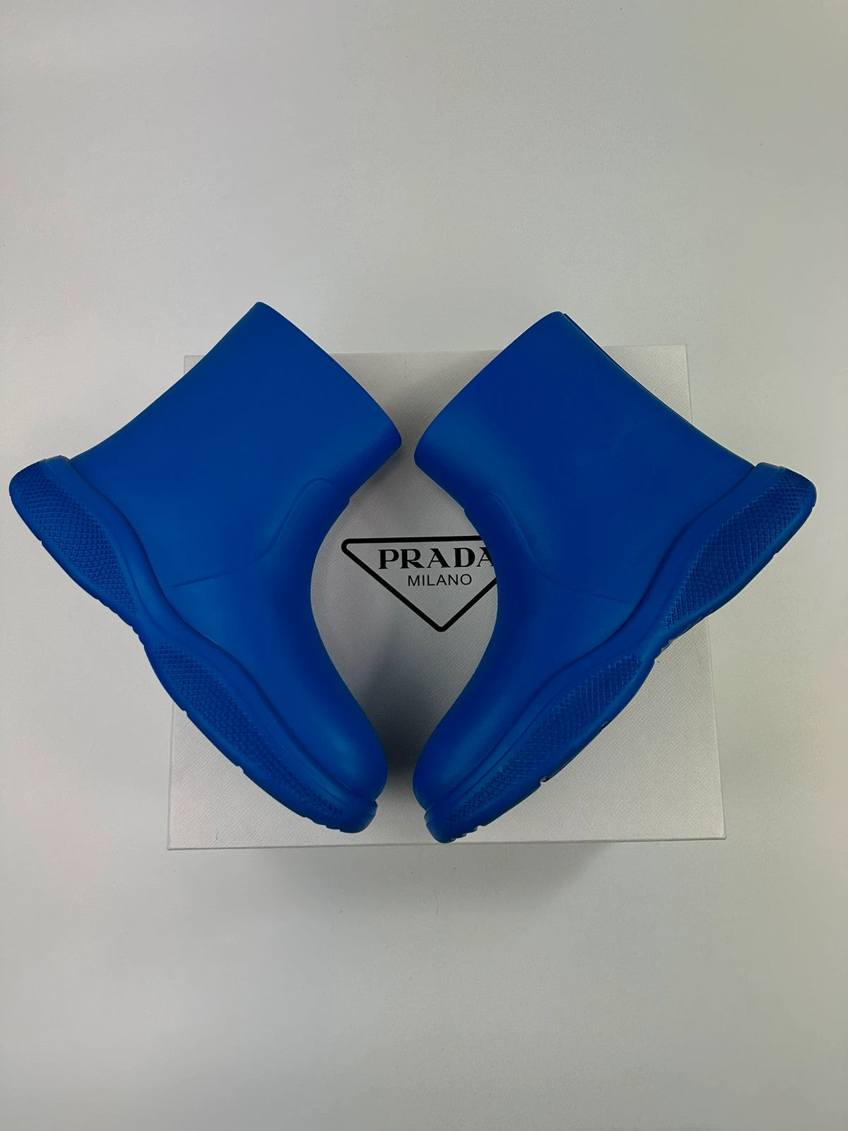 Prada Electric Blue Astroboy Boots Triangle