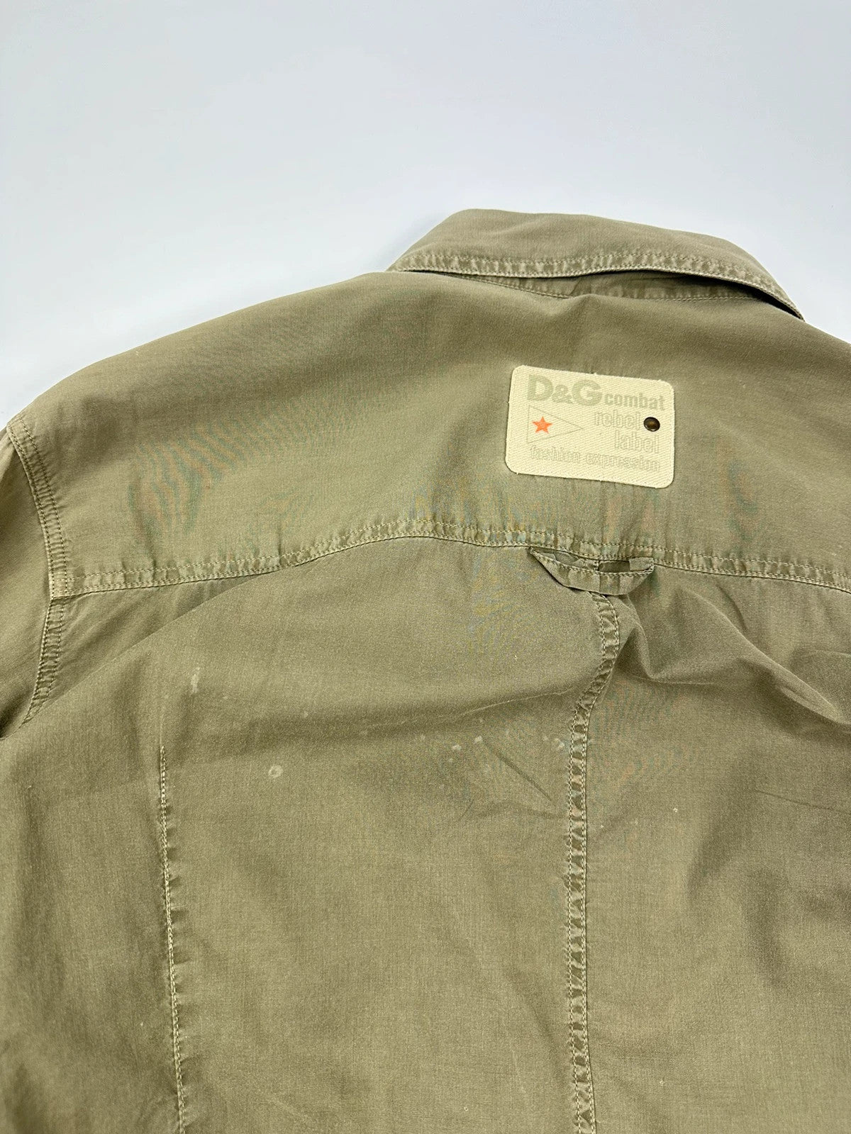 Dolce & Gabbana SS2004 Combat Mesh Cargo Pockets Khaki Shirt
