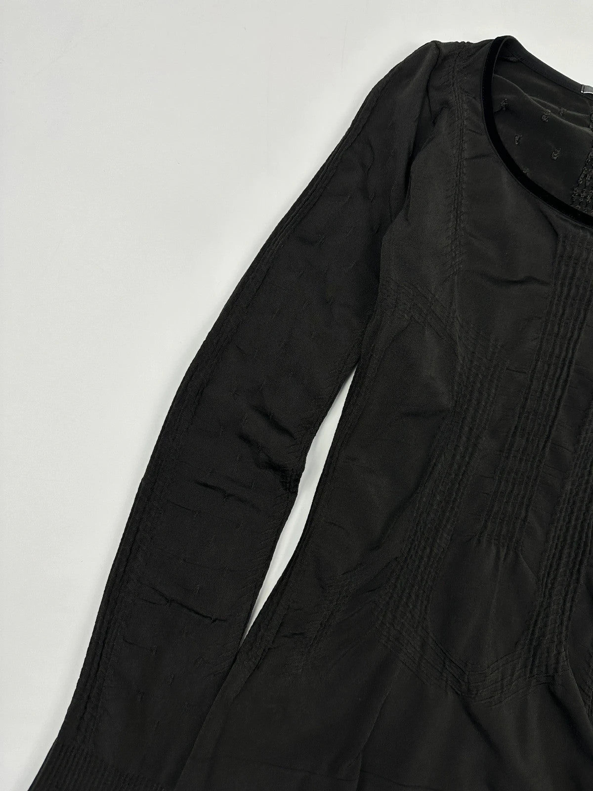 Marithé + François Girbaud 00’s Stretch Fitted Black Longsleeves