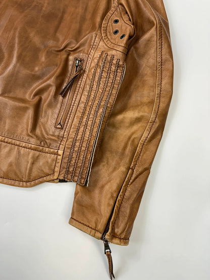 Prada Sport 00’s Sample Brown Leather Jacket CowBoy