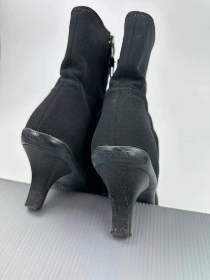 Prada Sport Neoprene Boots Bottines Black bout pointu