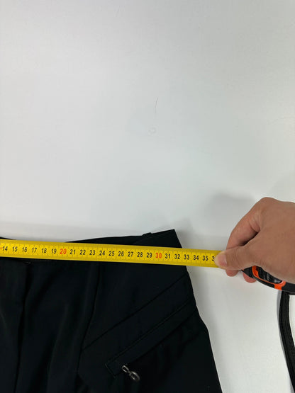 Marithé + François Girbaud 00’s Black Bi materials Black Ballon Wrap Pockets Wide Legs Pants