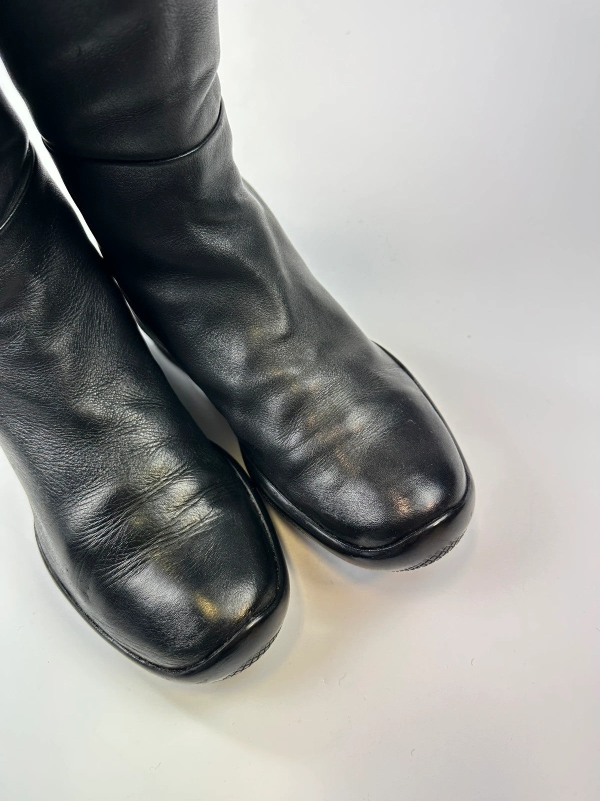 Prada Sport SS1999 High Black Lamb Leather Motor Boots