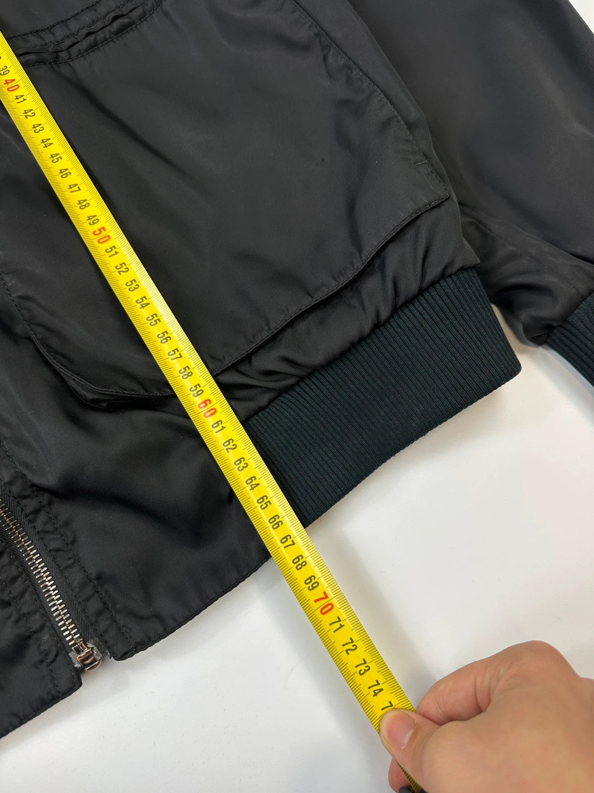 Prada Milano FW2009 Black Military Light Nylon Bomber Jacket