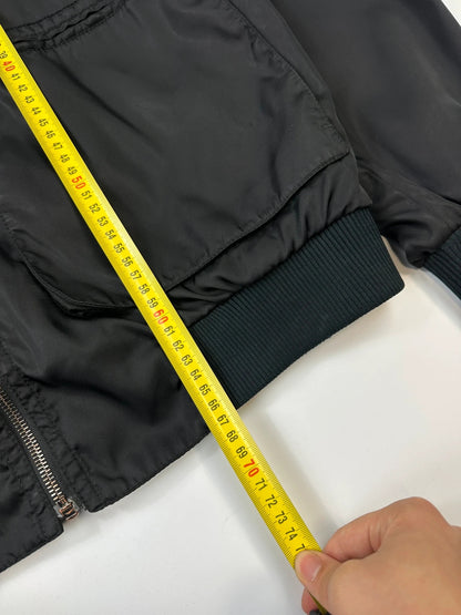 Prada Milano FW2009 Black Military Light Nylon Bomber Jacket