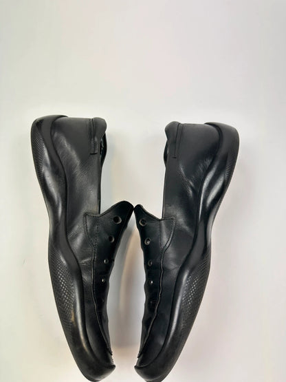 Prada Sport SS1999 Perforated Leather Mules Black Loafer Shoes
