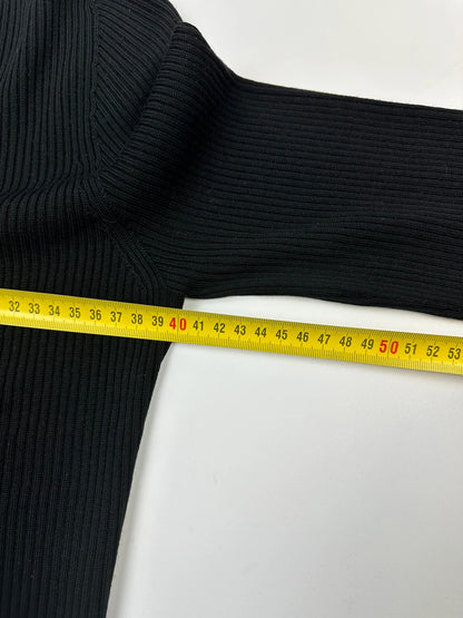 Prada Milano 00’s Black Ribbed Wool & Silk Longlseeves