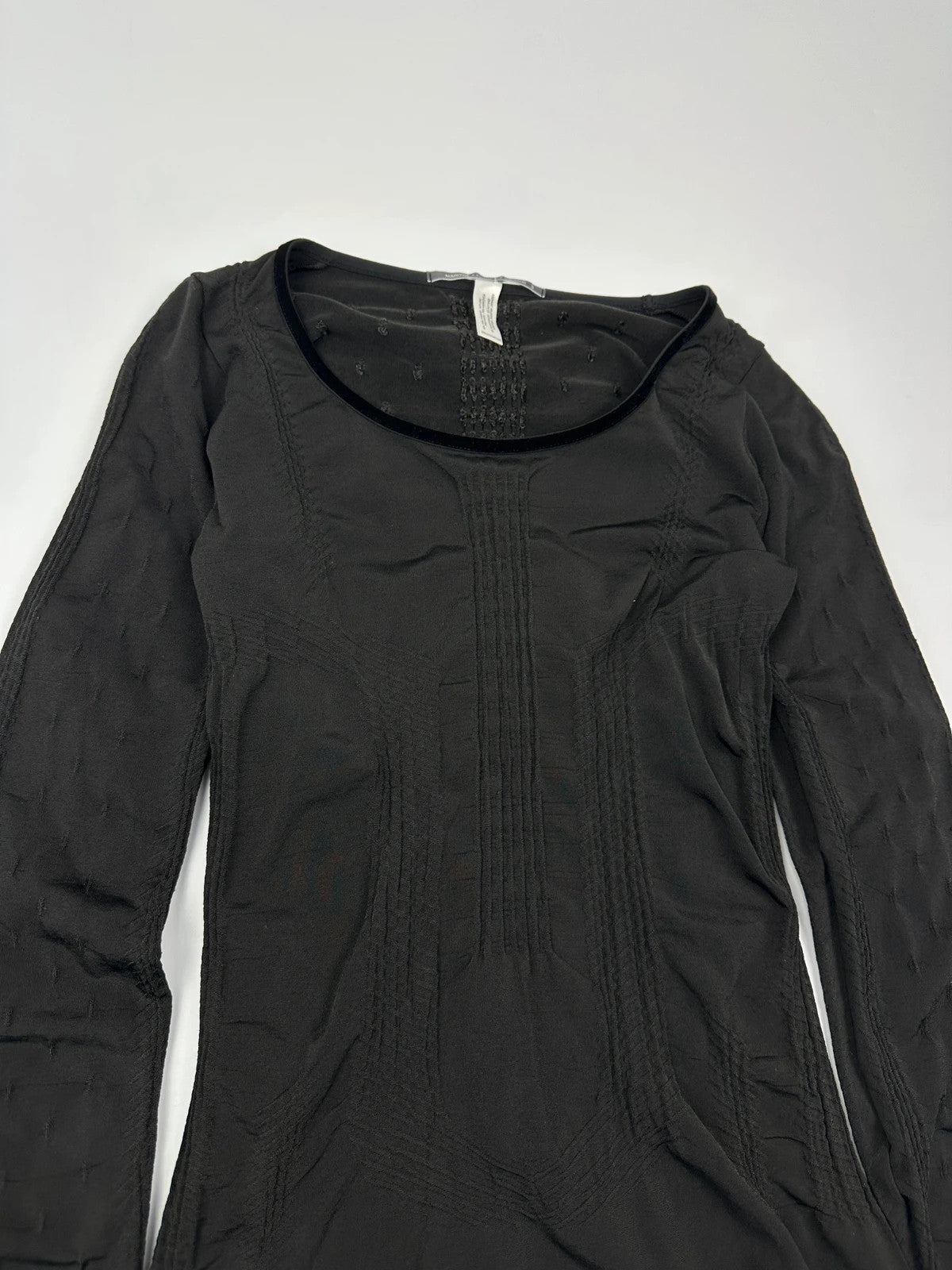 Marithé + François Girbaud 00’s Stretch Fitted Black Longsleeves