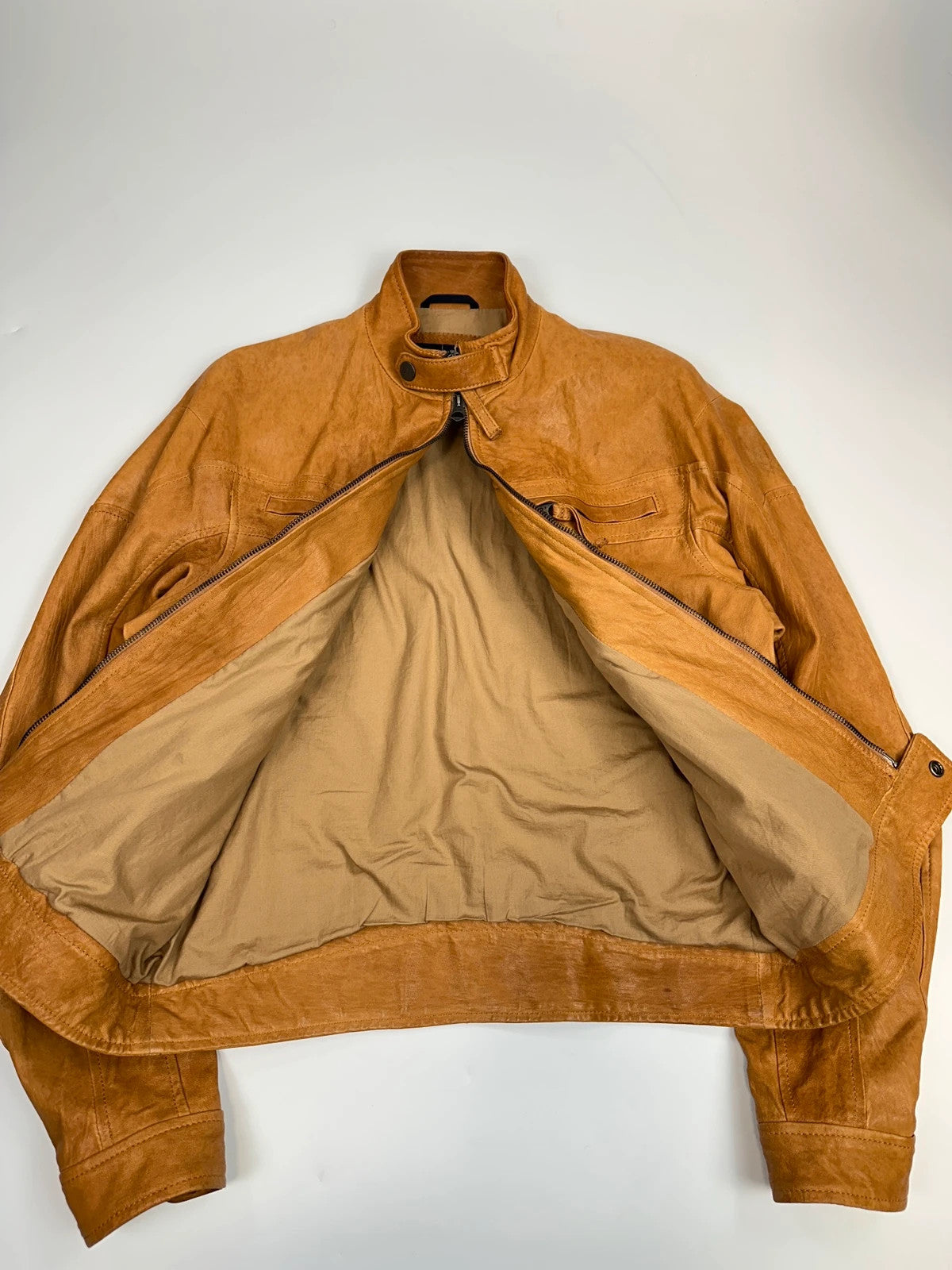 Armani Jeans 00’s Camel Leather Jacket