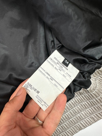 Dolce & Gabbana 00s Nylon Grey Shiny Silver Jacket
