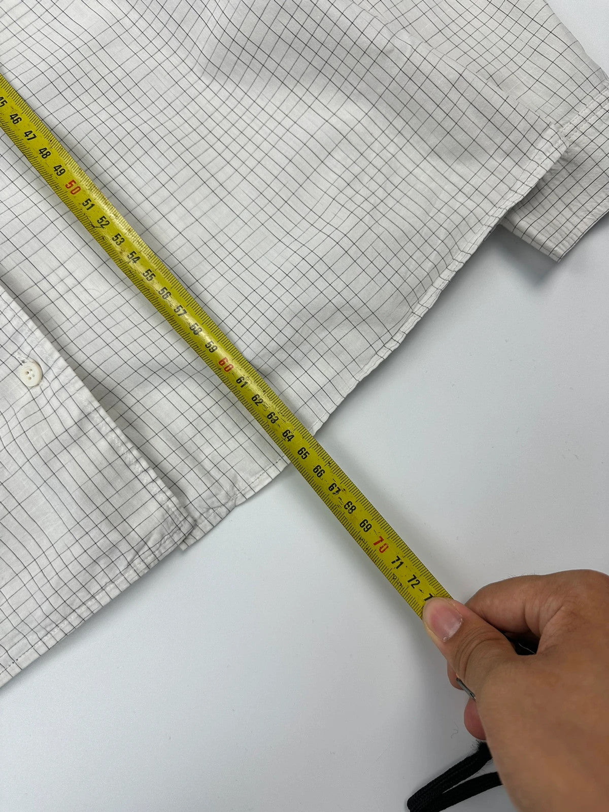 Miu Miu SS2000 White Checkered Plaid Shirt