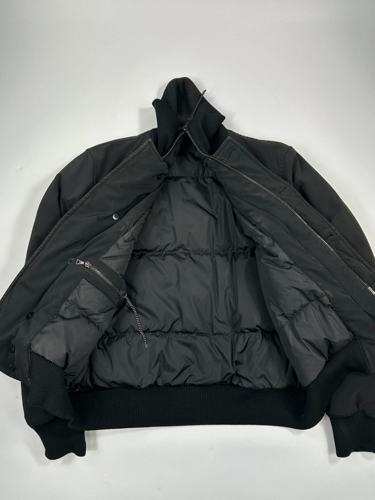 Prada Milano FW2004 Black Down Puffer Bomber Jacket