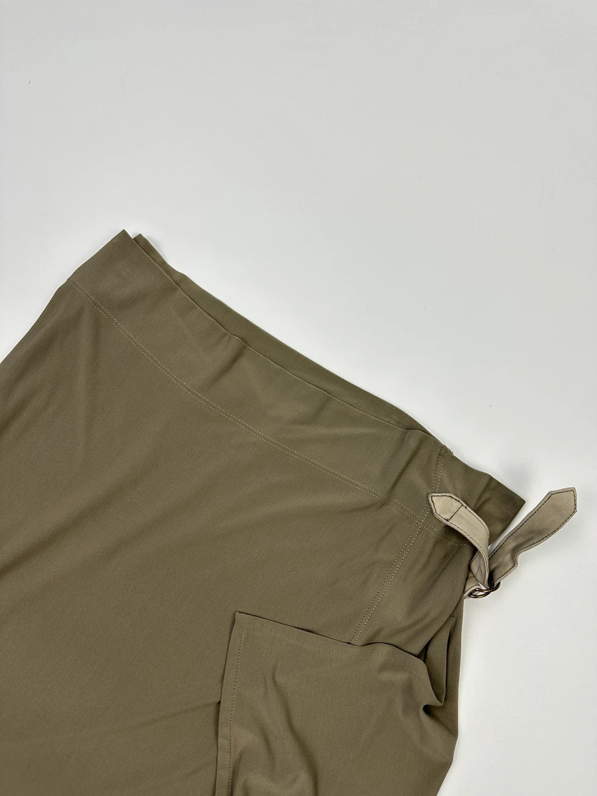 Plein Sud 00’s Wrap Asymmetrical Khaki Long Skirt