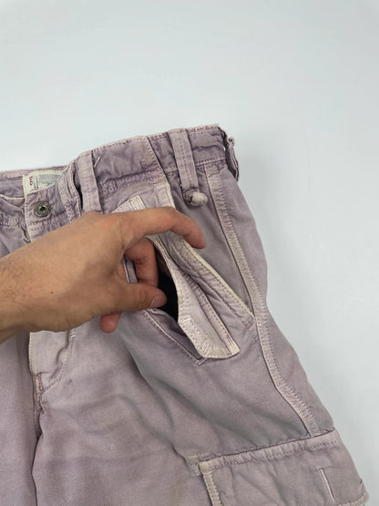 Dolce Gabbana FW2007 Military Cargo Multi Pocket Punk Faded Denim Short Jorts