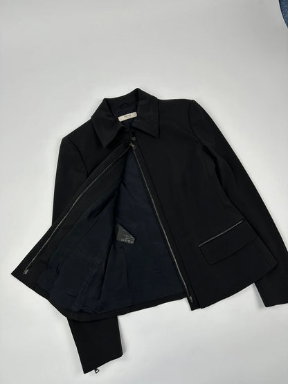 Prada Milano FW2003 Black Blazer Shirt Jacket Elegant