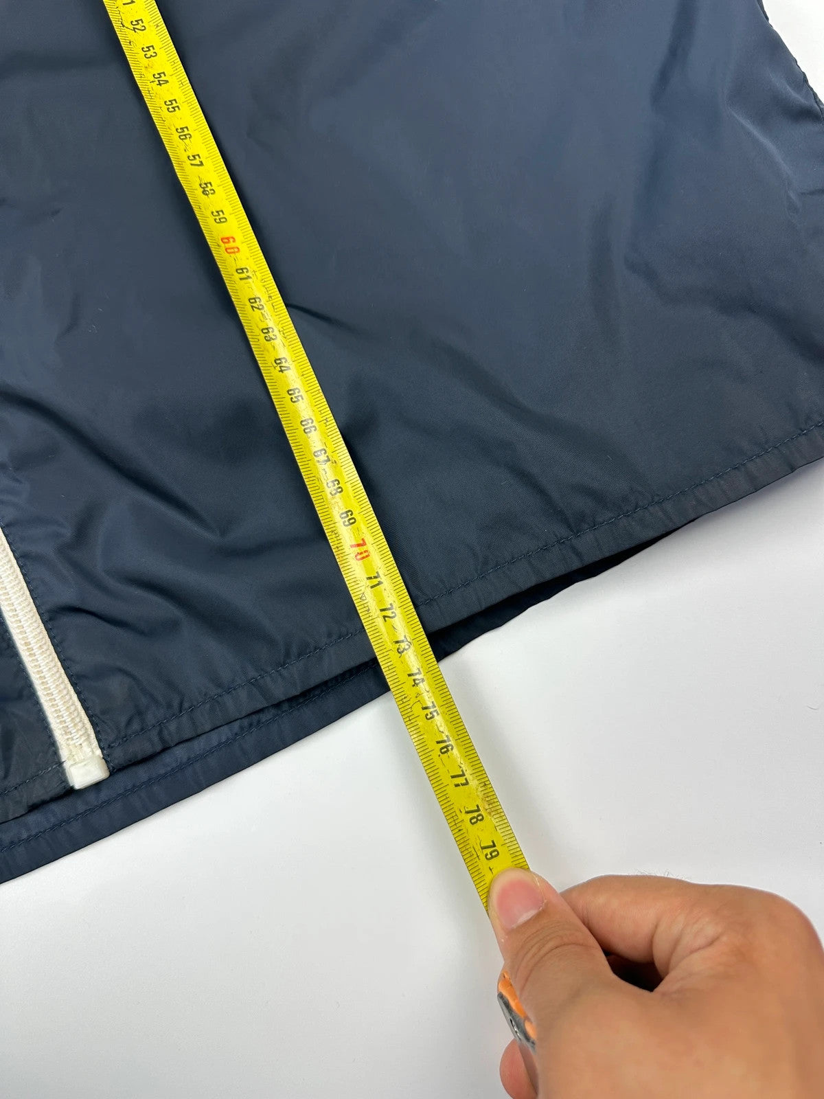 Prada Milano SS2009 Nylon Navy Blue White Stripes Shirt Jacket