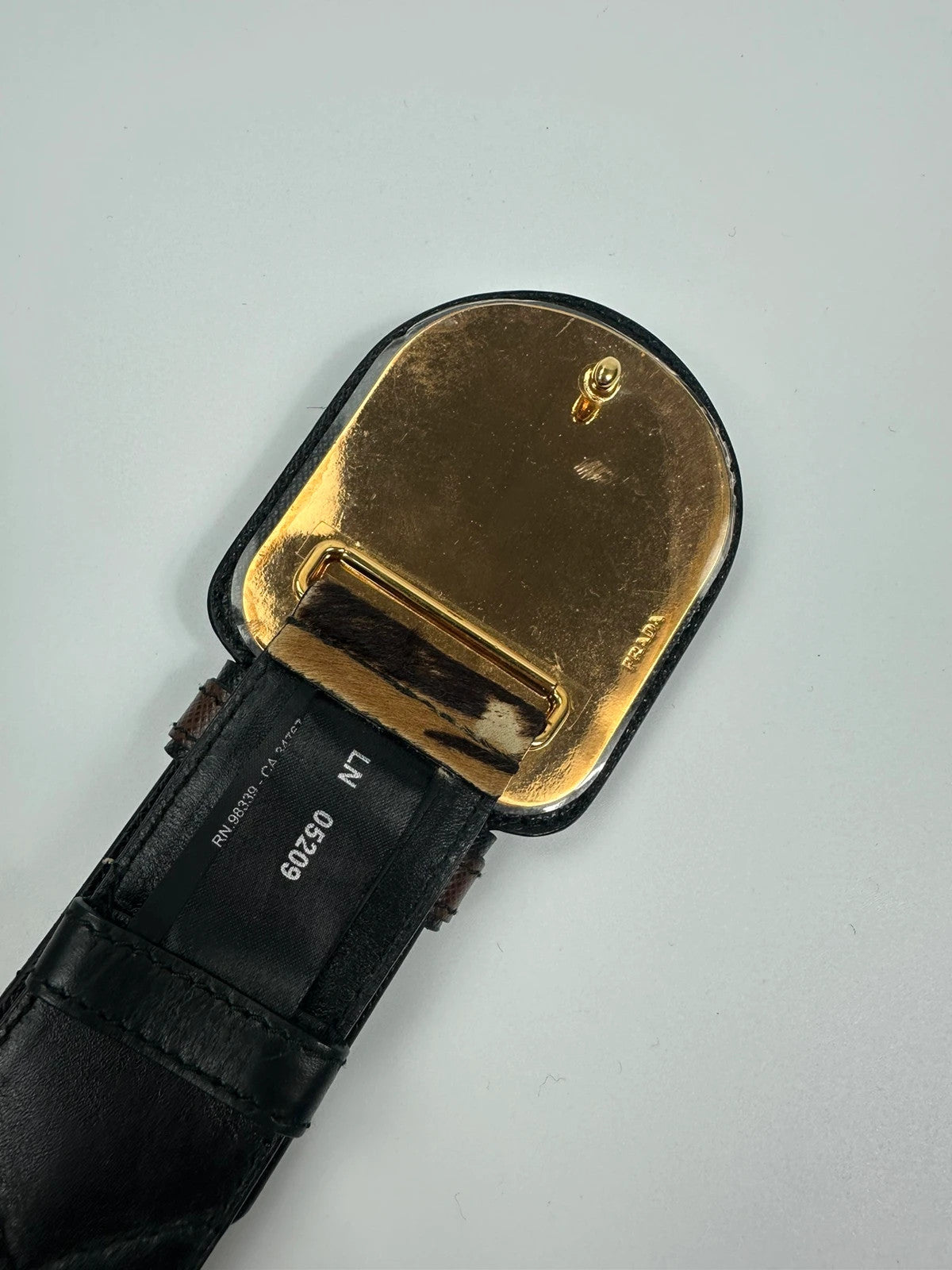 Prada SS2011 Zebra Fur Brown Belt