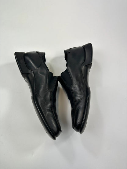 Prada Milano FW1999 Black Leather Square Toe Loafer  Dress Shoes