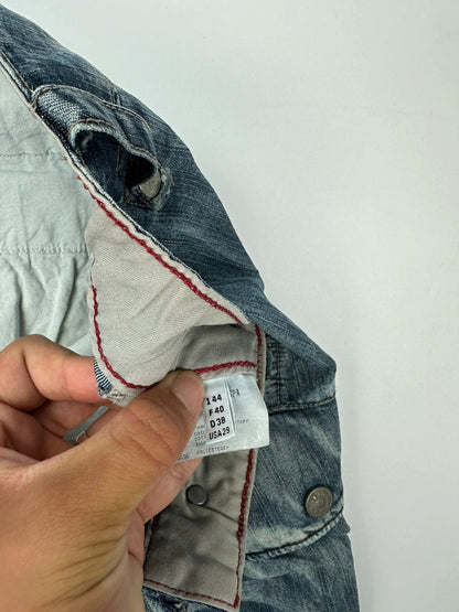 Marithé + Francois Girbaud 00’s Bondages Straps Long Denim Skirt