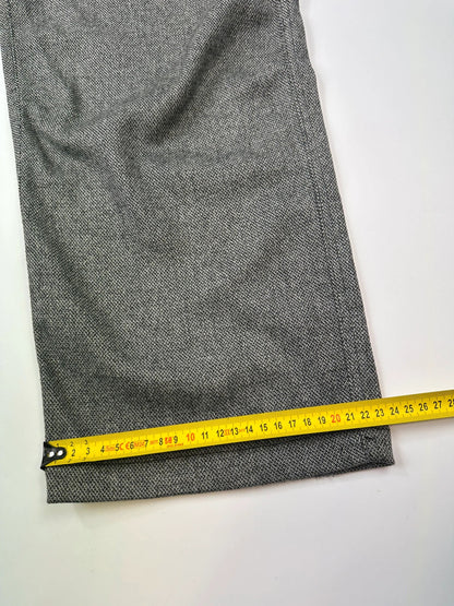 Emporio Armani FW2007 Grey Wool Wide Legs Dress Pants