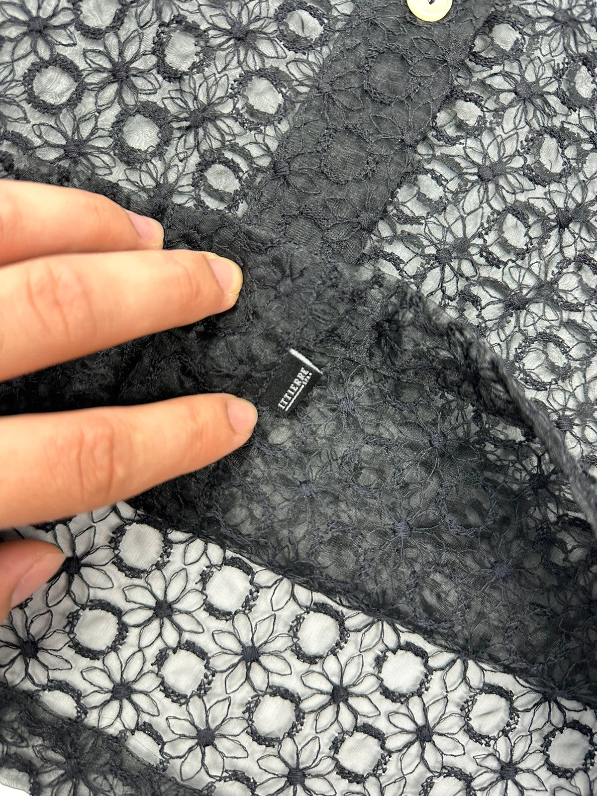 Dolce & Gabbana 00’s Laces Mesh See Trough Black Shirt