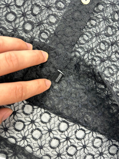 Dolce & Gabbana 00’s Laces Mesh See Trough Black Shirt