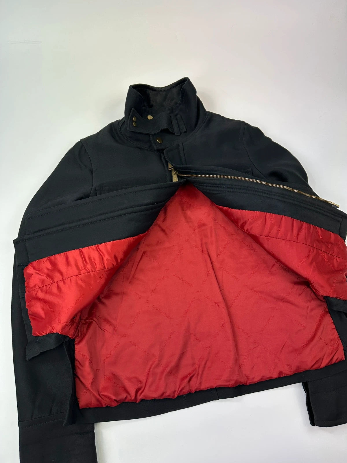 Dsquared 2 FW2004 Black Wool & Silk Cargo Multi Pocket Jacket