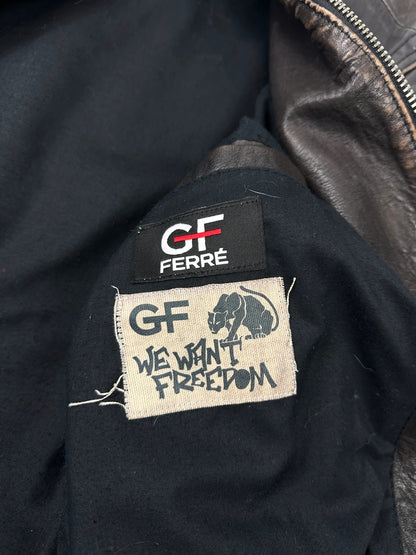 Gianfranco Ferré 00’s Brown Leather Bomber Jacket