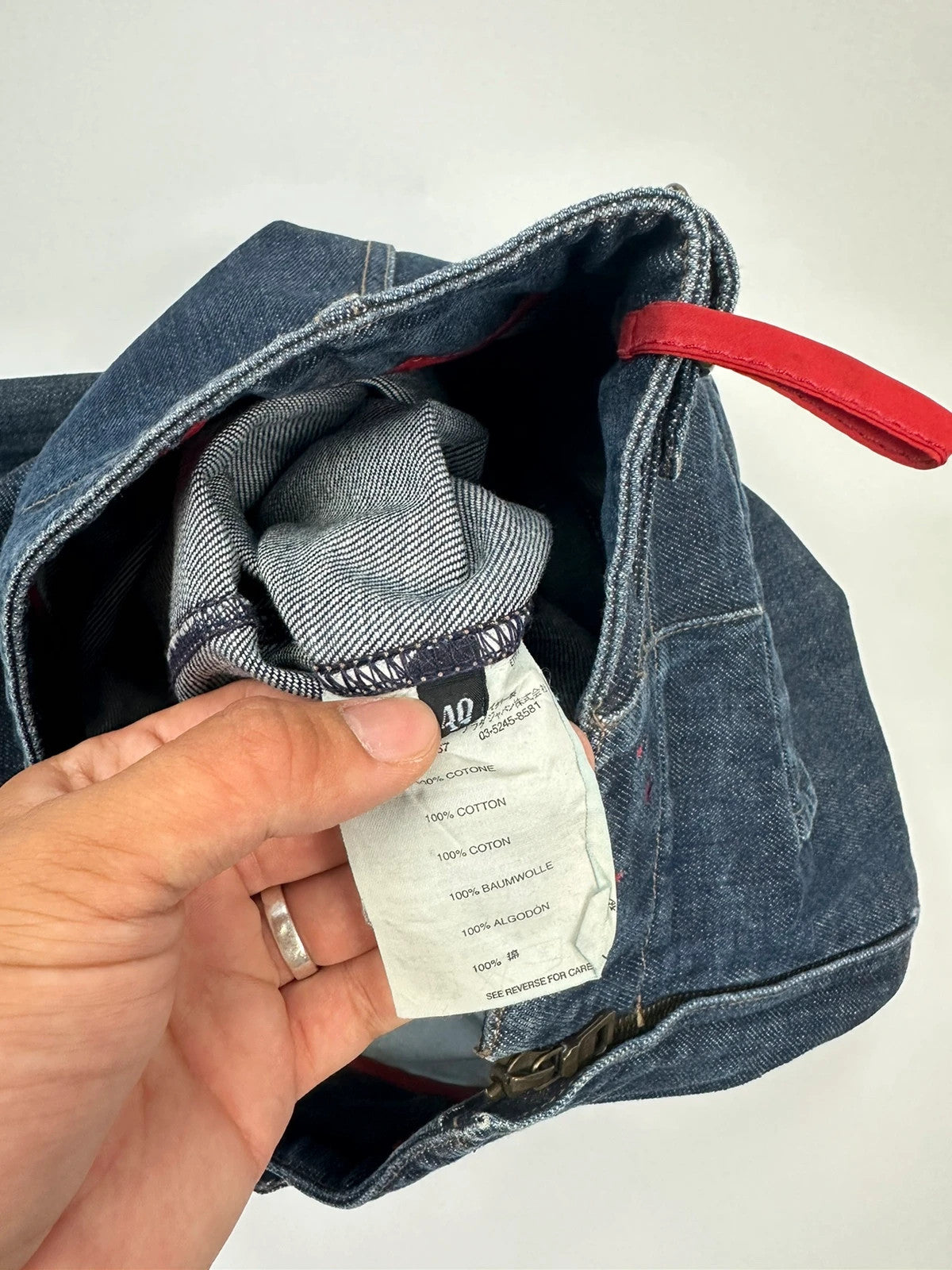 Prada Sport SS02 Indigo Denim Long Zip Skirt