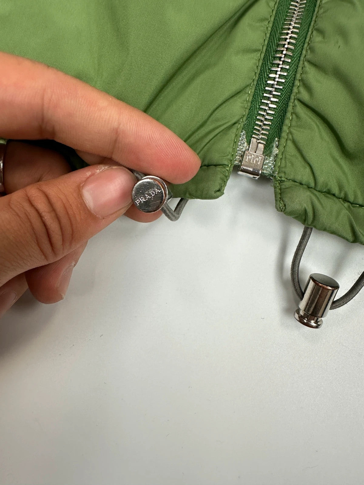 Prada Sport 00s Reversible Green & Beige Brown Nylon Jacket