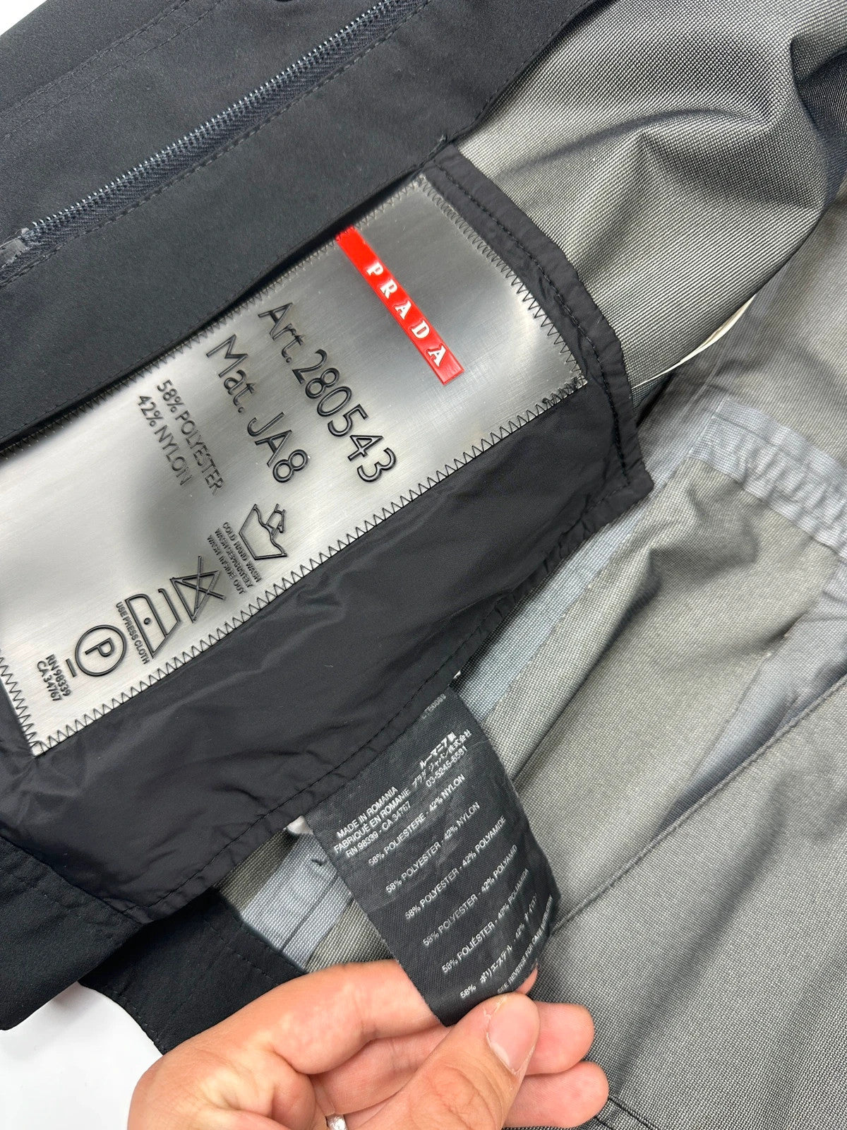 Prada Sport FW2003 Black Nylon Gore-Tex Jacket