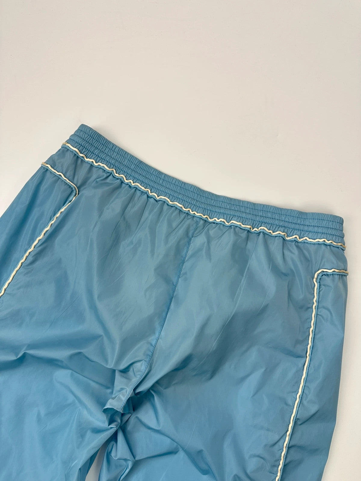 Prada Sport SS2003 Baby Blue White Contrast Stitching Cargo Nylon Short