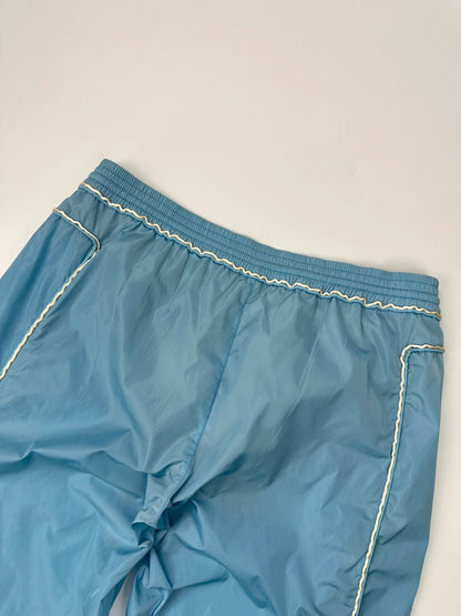 Prada Sport SS2003 Baby Blue White Contrast Stitching Cargo Nylon Short