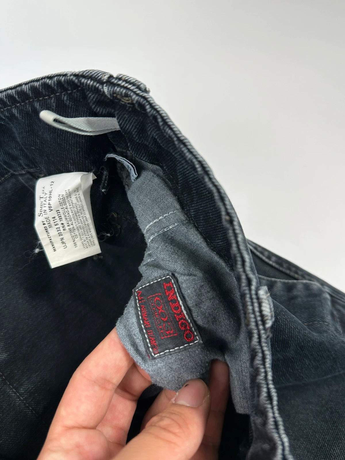 Armani Jeans Early 00’s Black Indigo Carpenter Wide Legs Pants