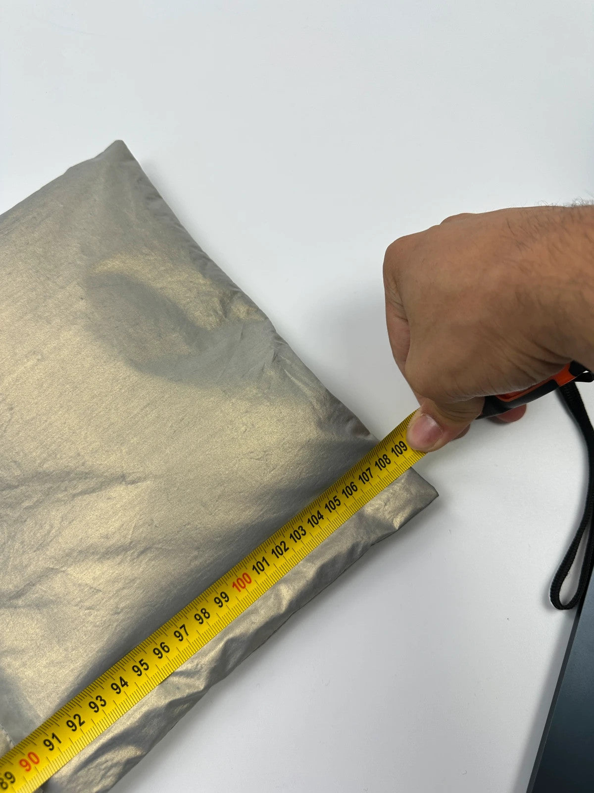 Prada Sport FW99 Magnetic Closure Silver Shiny Padded Scarf