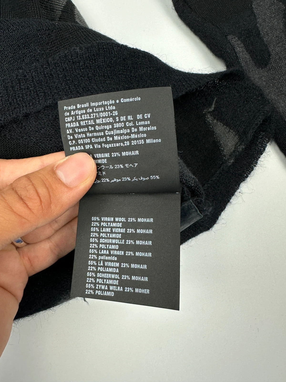 Prada Milano FW2016 Mohair & Wool Dark Camo Knit Sweater