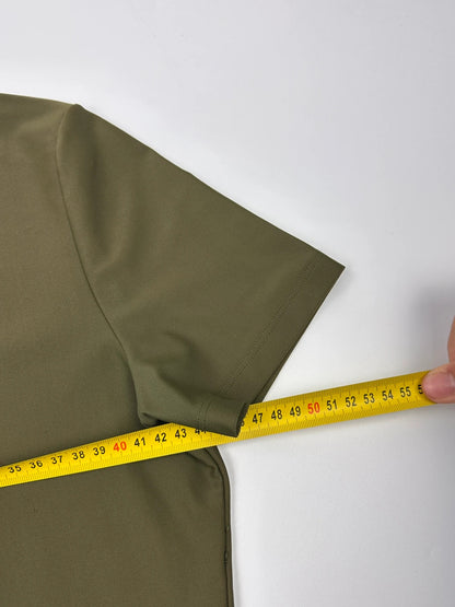 Prada Sport SS2006 Khaki Green Sporty Fitted Tee Nylon & Silk