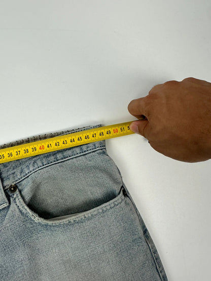 Dolce & Gabbana 00s Washed Blue Back Belt Pants