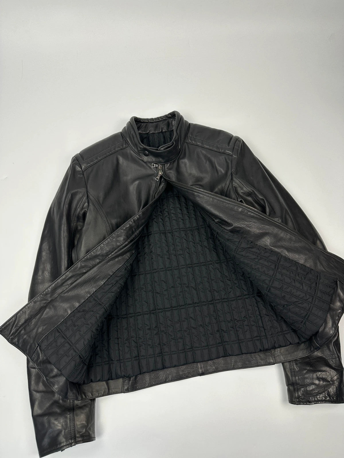 Prada Milano 90’s Motor Leather Jacket Bomber