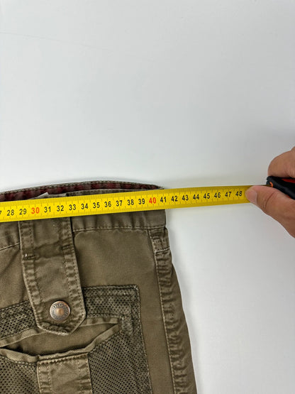 Dolce & Gabbana SS03 Cargo Mesh Khaki Baggy Pants