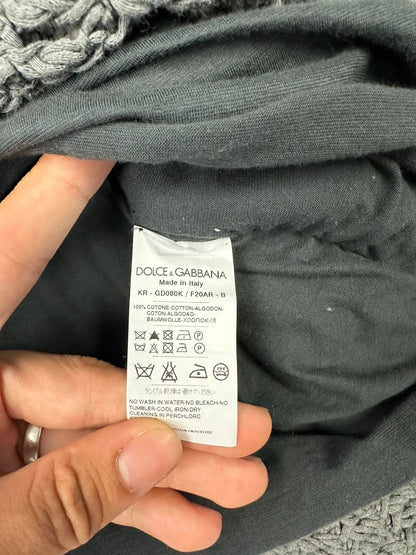 Dolce & Gabbana 00’s Net Double Layer Knit Grey Sweater Holes